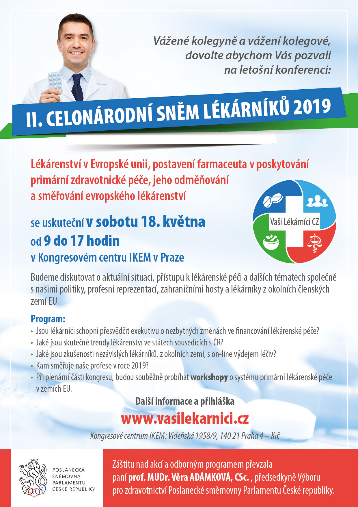 pozvánka II. celnárodní sněm lékárníků